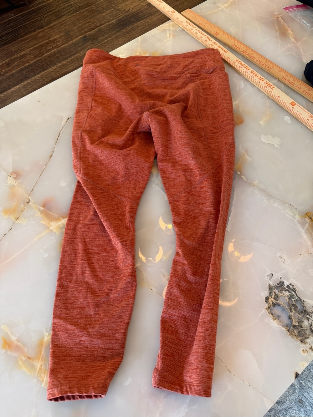 JoyLab Girls' Heathered Rust Orange Leggings
